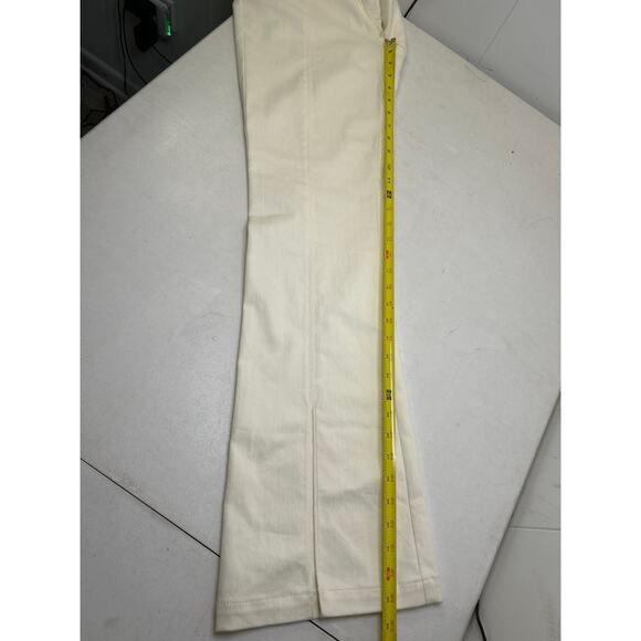 Cinq á Sept Shanis Pant High Waist Flare with Slit  Color Creme Size 10. NWOT - Picture 9 of 12
